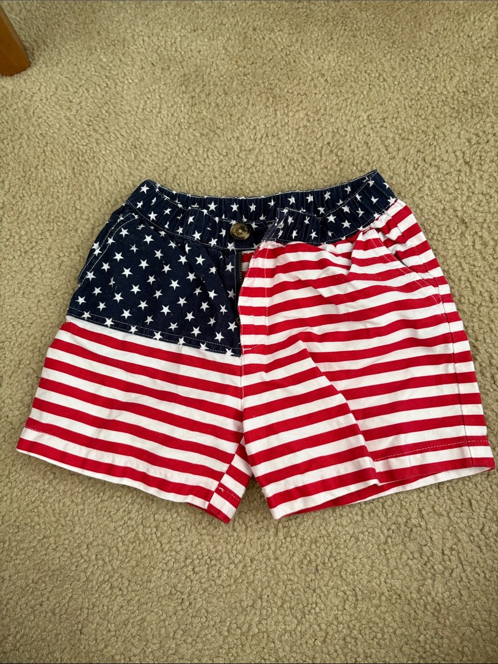 Kids American Flag Print Shorts - Red, White & Blue